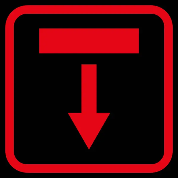 Vektor-Symbol in einem Rahmen nach unten ziehen — Stockvektor