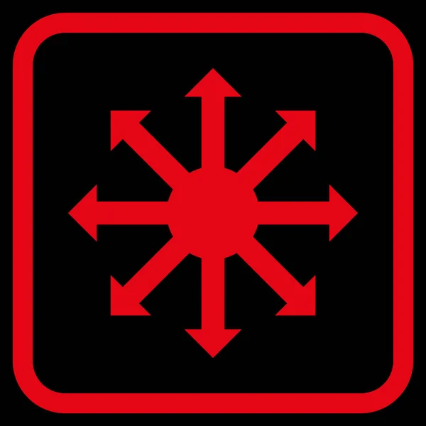 Icono de vectores de flechas radiales en un marco — Archivo Imágenes Vectoriales