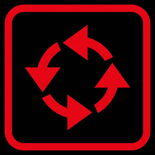 Vektor-Symbol in einem Rahmen recyceln — Stockvektor