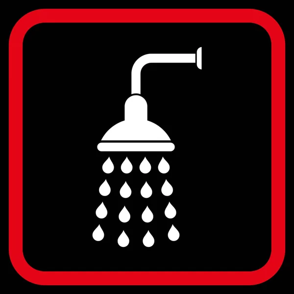 Ícone de vetor de chuveiro em um quadro —  Vetores de Stock