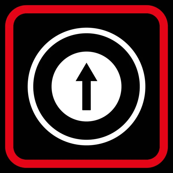 Icona vettoriale a freccia arrotondata in una cornice — Vettoriale Stock
