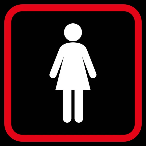 Ikon Vektor Wanita Dalam Bingkai - Stok Vektor