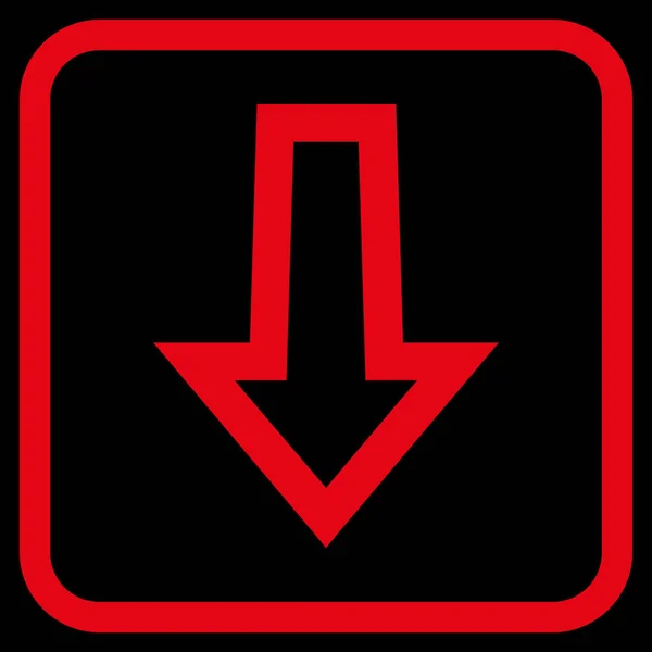 Šipka dolů vektorové ikony v rámečku — Stockový vektor
