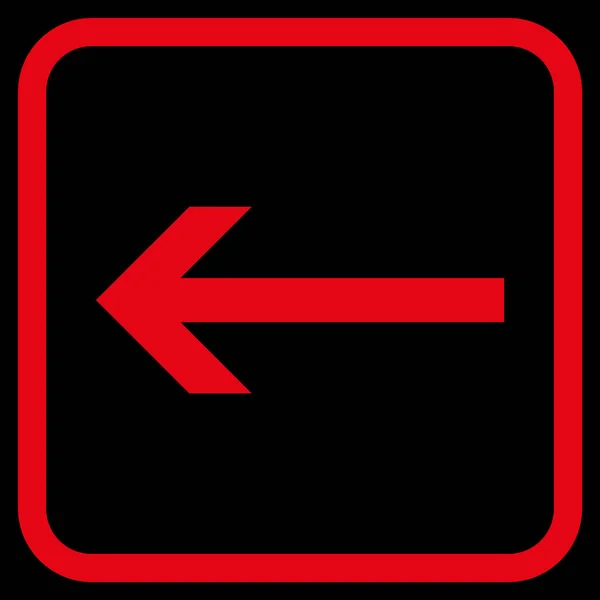 Pijl links Vector Icon In een Frame — Stockvector