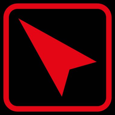 Ok ucu sol yukarı vektör simgesi bir çerçeve içinde