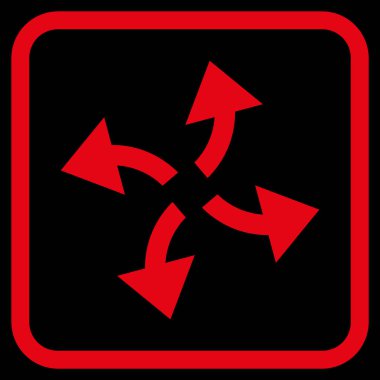 Santrifüj oklar bir çerçeve içinde simge vektör