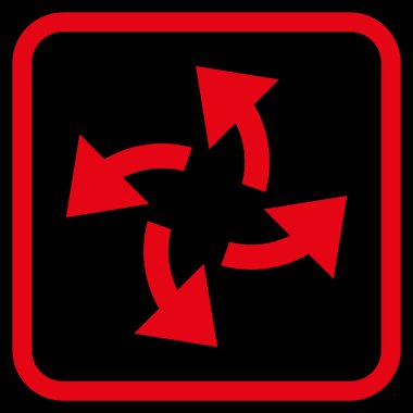 Santrifüj oklar bir çerçeve içinde simge vektör