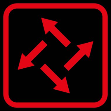 Santrifüj oklar bir çerçeve içinde simge vektör