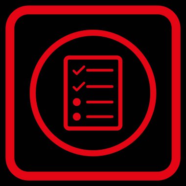 Denetim listesi sayfa vektör simgesi bir çerçeve içinde