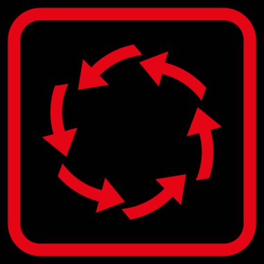 Dolaşım vektör simgesi bir çerçeve içinde