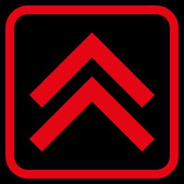 Vektör simgesi bir çerçeve içinde yukarı kayması