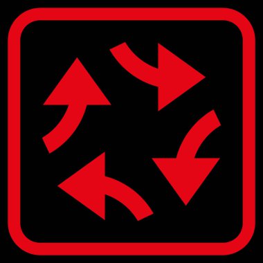 Oklar vektör simgesi bir çerçevede girdap