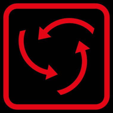 Oklar vektör simgesi bir çerçevede girdap