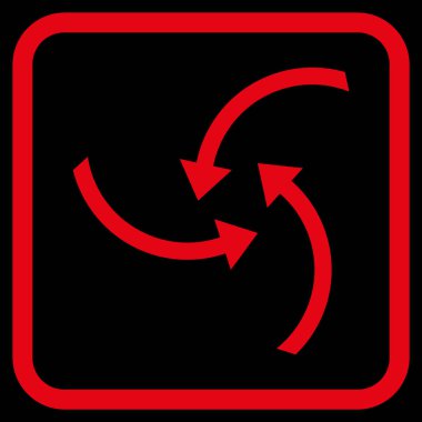 Oklar vektör simgesi bir çerçevede girdap