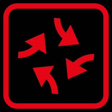 Oklar vektör simgesi bir çerçevede girdap