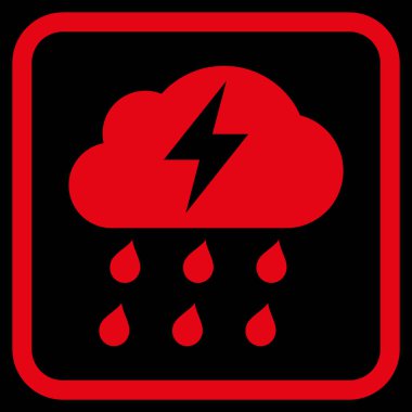 Fırtına vektör simgesi bir çerçeve içinde