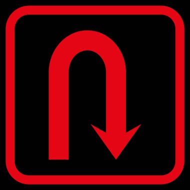 Geri vektör simge bir çerçevede açmak