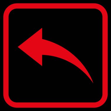 Vektör simgesi bir çerçeve içinde geri al