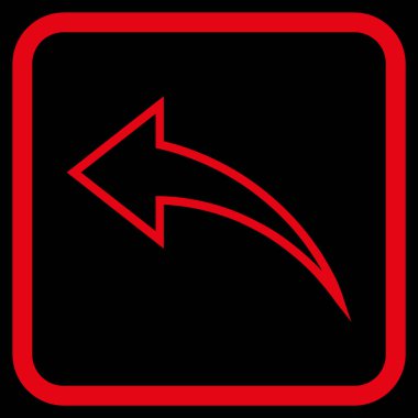 Vektör simgesi bir çerçeve içinde geri al