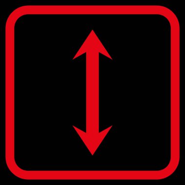 Dikey Çevir vektör simgesi bir çerçeve içinde