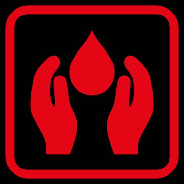 Su bakım vektör simgesi bir çerçeve içinde