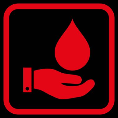 Su Servisi vektör simgesi bir çerçeve içinde