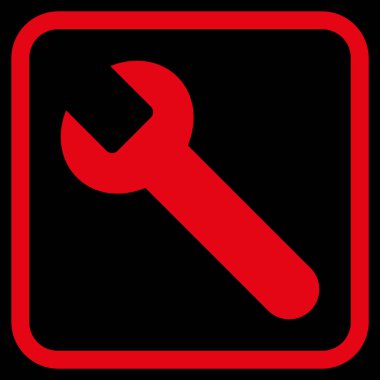 İngiliz anahtarı vektör simgesi bir çerçeve içinde