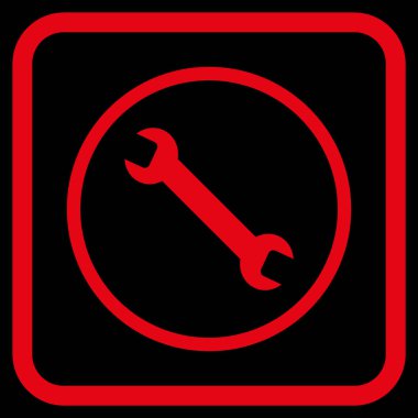 İngiliz anahtarı vektör simgesi bir çerçeve içinde