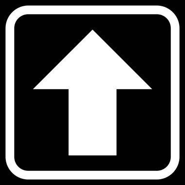 Vektör simgesi bir çerçeve içinde yukarı ok