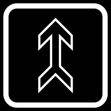 Vektör simgesi bir çerçeve içinde yukarı ok