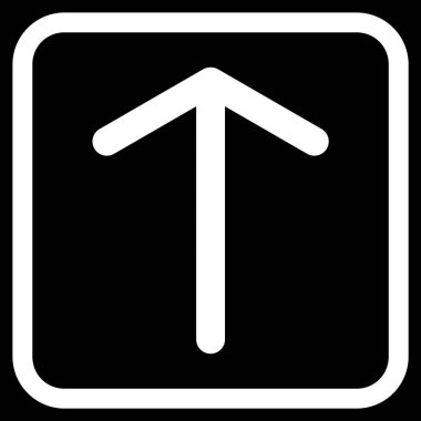 Vektör simgesi bir çerçeve içinde yukarı ok