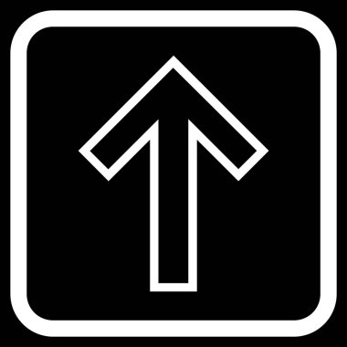 Vektör simgesi bir çerçeve içinde yukarı ok