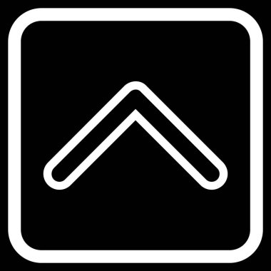 Vektör simgesi bir çerçeve içinde yukarı ok ucu