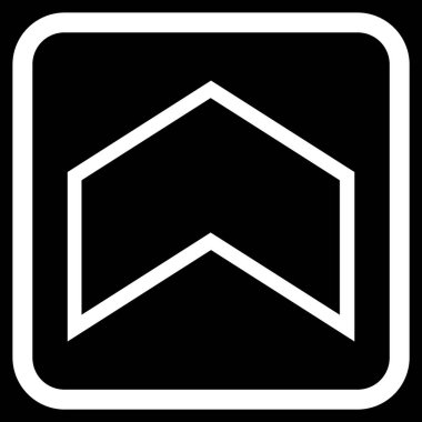 Vektör simgesi bir çerçeve içinde yukarı ok ucu