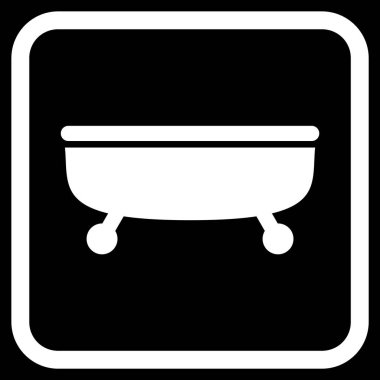 Küvet vektör simgesi bir çerçeve içinde