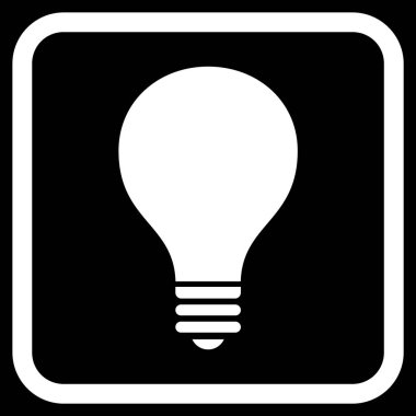 Ampul vektör simgesi bir çerçeve içinde