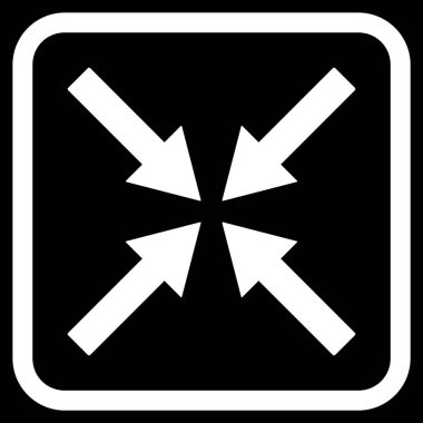 Merkezi oklar bir çerçeve içinde simge vektör