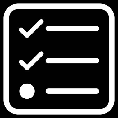 Denetim listesi vektör simgesi bir çerçeve içinde