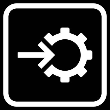 COG Tümleştirme vektör simgesi bir çerçeve içinde