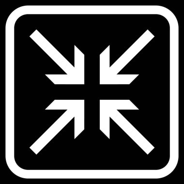 Oklar vektör simgesi bir çerçeve içinde collide