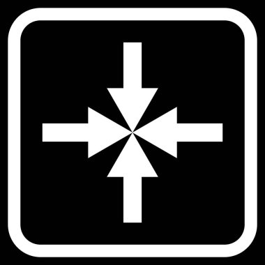 Oklar vektör simgesi bir çerçeve içinde sıkıştırmak