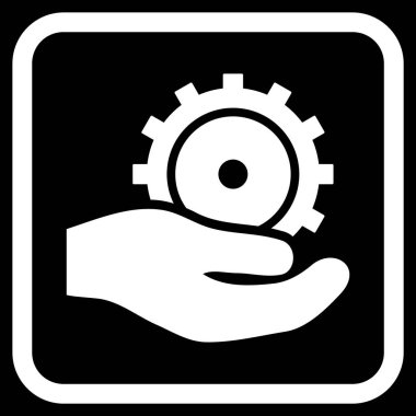 Geliştirme hizmeti vektör simgesi bir çerçeve içinde