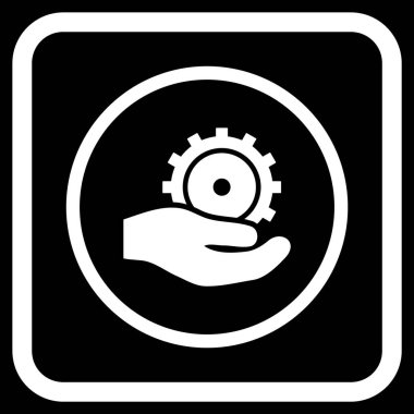 Geliştirme hizmeti vektör simgesi bir çerçeve içinde