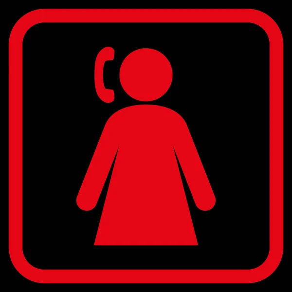 Aufruf von Frauen-Vektorsymbol in einem Frame — Stockvektor