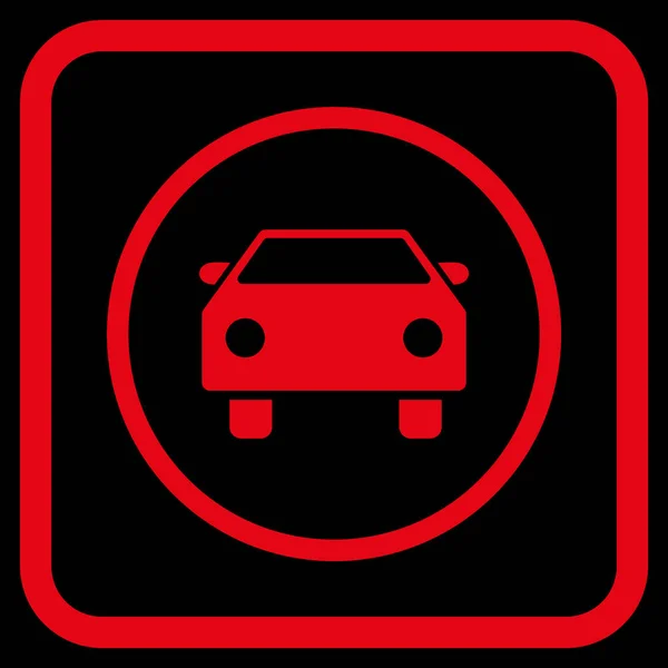 Ícone de vetor de carro em um quadro — Vetor de Stock
