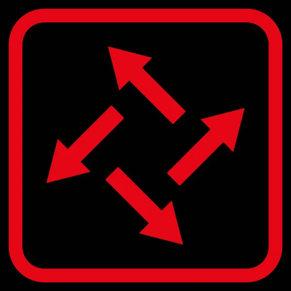 Setas centrífugas vetor ícone em um quadro —  Vetores de Stock