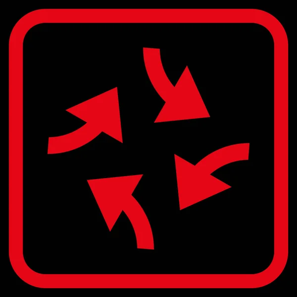 Icona vettoriale delle frecce vorticose in una cornice — Vettoriale Stock