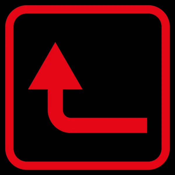 Turn Forward Vector Icon In a Frame — Stock Vector