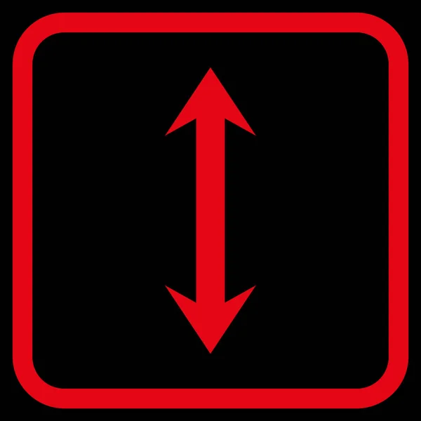 Vertikales Flip-Vektor-Symbol in einem Rahmen — Stockvektor