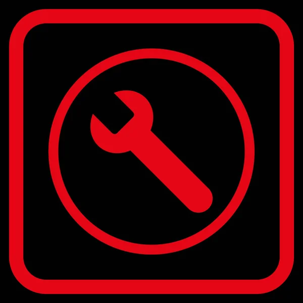 Ícone do vetor da chave em um quadro — Vetor de Stock
